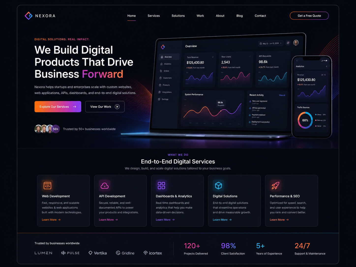 Business Website for Digital Services